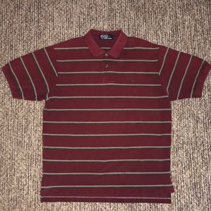 Polo by Ralph Lauren burgundy striped large polo
